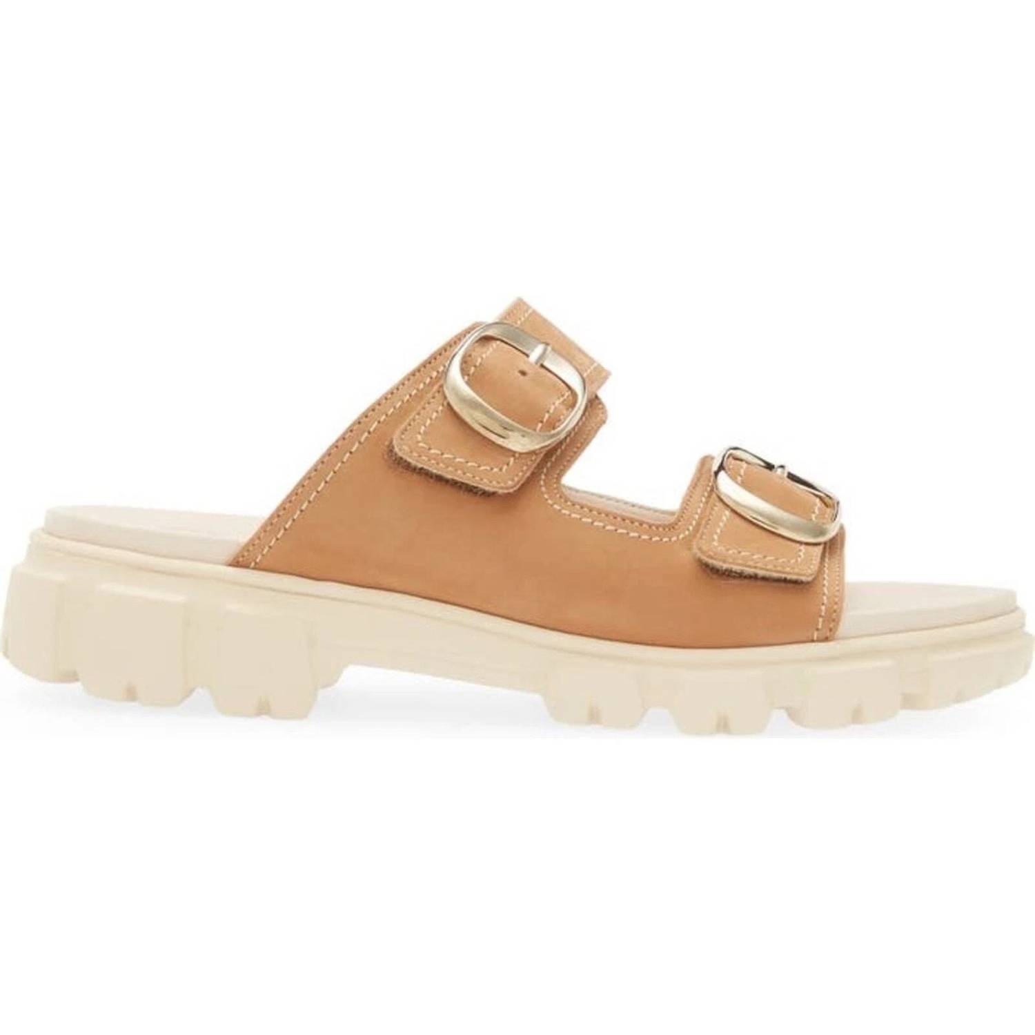 New Paul Green Women’s Marina Slide Sandals In Sisal Royal Nubuck